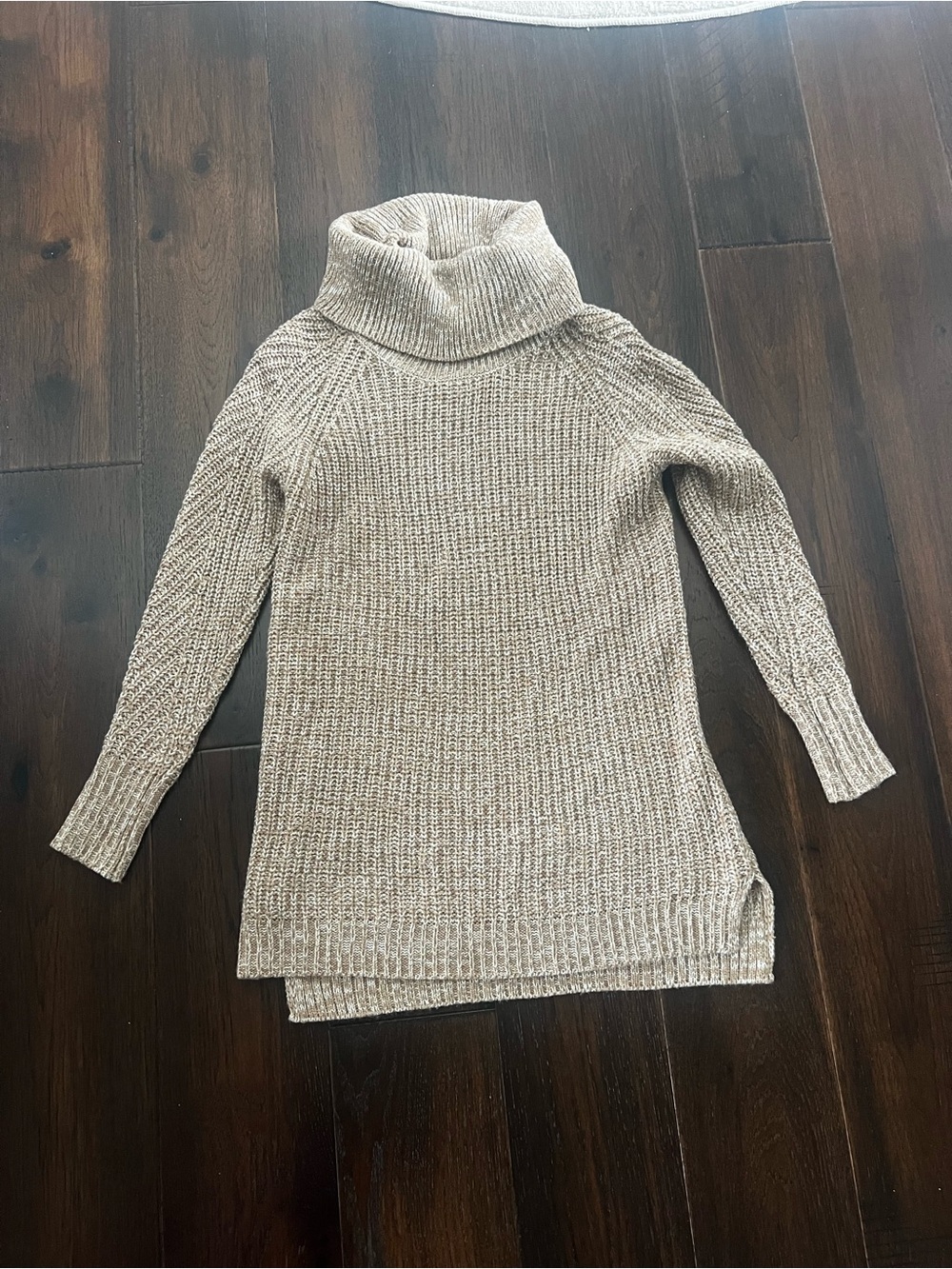 Cozy Turtleneck Knit Sweater - Beige